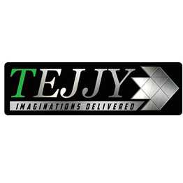 Tejjy logo with the text "Imaginations Delivered" and an arrow design.