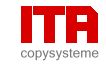 Rotes ITA-Logo über dem Wort "copysysteme" in Schwarz.