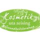 Grünes Logo mit Aufschrift: "Kosmetik Uta Zeising Gesundheitsberatung", umgeben von Pflanzenmotiven.
