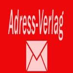 Rotes Logo mit Text "Adress-Verlag" über einem Briefumschlag-Symbol.