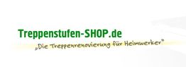 Treppenstufen-SHOP.de-Logo mit Slogan: "Die Treppenrenovierung für Heimwerker".