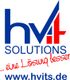 Logo der Firma "hvit solutions" mit Slogan und Website: www.hvits.de.