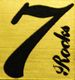 Zahl 7 und Schriftzug "Rocks" in Schwarz auf goldenem Hintergrund.