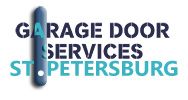 Logo reads: "Garage Door Services St. Petersburg" with a vertical blue bar next to the text.