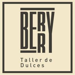 Logotipo de "BERY", abajo dice "Taller de Dulces", en fondo beige con letras negras.