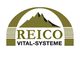 Logo von Reico Vital-Systeme mit Bergsilhouette und Schriftzug.