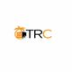 Logo with letters "TRC" and an orange palm design with a wave circle.