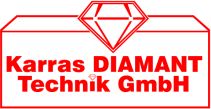 Logo mit rotem Diamant und Text "Karras DIAMANT Technik GmbH".