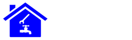 Blue house logo with a wrench and tap, text: "Plumbing Park City."