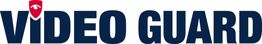 Logo mit blauem Text "VIDEO GUARD" und einem roten Schild darüber.