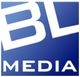 Blaues Logo mit den weißen Buchstaben "BL" oben und "MEDIA" unten.