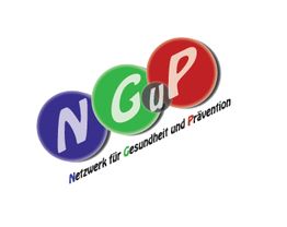 Buntes Logo mit den Buchstaben NGUP, darunter steht "Netzwerk für Gesundheit und Prävention".