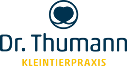 Logo der Kleintierpraxis Dr. Thumann mit einem stilisierten Herz über dem Namen.