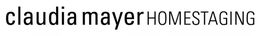 Text: "claudia mayer HOMESTAGING" in schwarzer Schrift auf weißem Hintergrund.