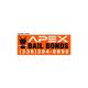 Orange sign with "APEX Bail Bonds" and phone number (336) 394-8890, featuring a dog's head.