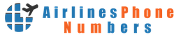 Logo with text: "Airlines Phone Numbers" in blue and orange, and an airplane graphic.