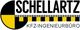 Logo: Schwarze und gelbe Halbkreise, Text "Schellartz KFZ-Ingenieurbüro".