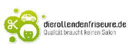 Logo: Grüne Symbole von Schere, Auto, Kopf; Text: "dierollendenfriseure.de. Qualität braucht keinen Salon".