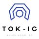 Logo van STOK-ICT met de tekst "Alles voor ICT" en een blauw geometrisch embleem erboven.