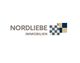 Logo mit Schriftzug "Nordliebe Immobilien" und einem karierten Muster rechts.