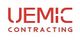 Red text logo reads "UEMC CONTRACTING" on a white background.