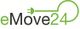 Logo von eMove24 in grüner und schwarzer Schrift mit Stecker als Design-Element.