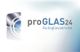 Logo von proGLAS24, einem Autoglasservice, mit stilisiertem Glasdesign auf weißem Hintergrund.