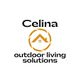 Celina logo with a house icon and the text "outdoor living solutions."