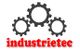 Drei ineinandergreifende Zahnräder mit rotem Schriftzug "industrietec" darunter.