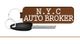 Car key with a brown tag reading "N.Y.C AUTO BROKER."
