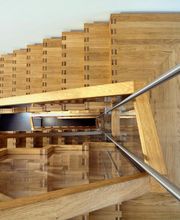 Faltwerktreppe gerade als Podesttreppe