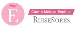 Logotipo de Centro Médico Estético Ruiseñores en tonos rosa y gris.