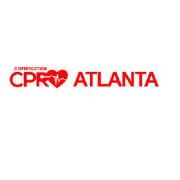 Red "CPR Certification Atlanta" logo with a heart and heartbeat line design.