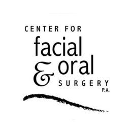 Text logo: Center for Facial & Oral Surgery, P.A., with a curved line underneath.