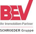 Logo der BEV SCHROEDER Gruppe mit dem Text "Ihr Immobilien-Partner" in Rot und Schwarz.