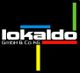 Logo von Lokaldo GmbH & Co KG, weiße Schrift auf schwarzem Hintergrund mit bunten Linien.