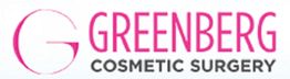 Logo of Greenberg Cosmetic Surgery with stylized 'G' and text in pink and black.