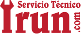 "Logotipo rojo de Servicio Técnico Irun con imagen de llave inglesa."