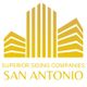 Yellow skyline logo with text: "Superior Siding Companies San Antonio".
