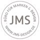 Logo mit Text: "Büro für Marken & Design, JMS, www.jms-design.de".