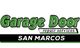 "Garage Door Repair Services, San Marcos - Green and black logo."