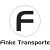 Schwarzes "F" in Kreis, darunter Text "Finke Transporte". Weißer Hintergrund.