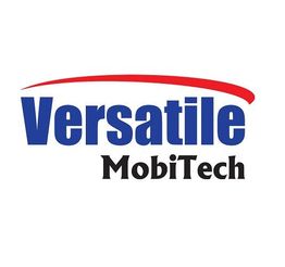 Versatile MobiTech logo with blue and black text and a red curved line above.