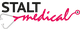 Logo mit dem Text "STALT medical" und einem Stethoskopsymbol in Schwarz und Rot.