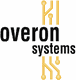 Logo mit Text „overon systems“ und gelben Linien im Hintergrund.