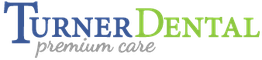 "Turner Dental Premium Care logo in blue and green text."