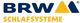 Textlogo: "BRW Schlafsysteme" in Blau und Gelb.