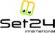 Logo mit "Set24 International" und stilisierten Zahnbürsten in Grün und Gelb oben.