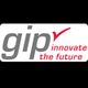 GIP-Logo mit Slogan "innovate the future" in Grau und Rot auf weißem Hintergrund.