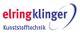 "Logo von ElringKlinger Kunststofftechnik in Rot und Blau mit geschwungenem Design."